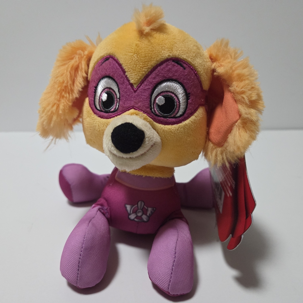 Paw Patrol Super Pups Skye Plush Stuffed Animal Toy Pink Flying Dog Cape